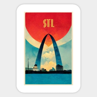 Saint Louis, Missouri Vintage Poster Alternate Design Sticker